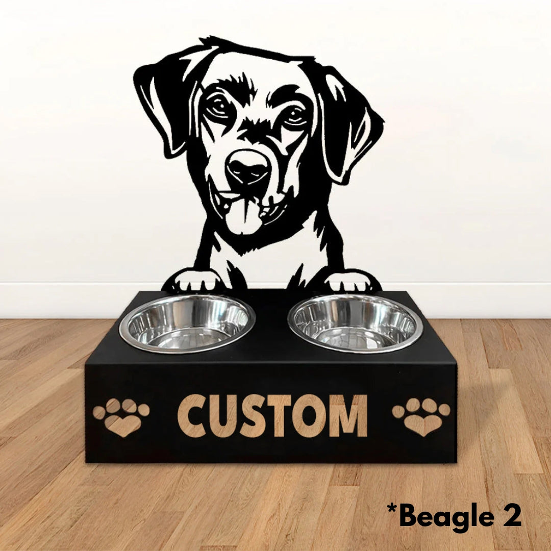 Personalized Dog Bowl Stand