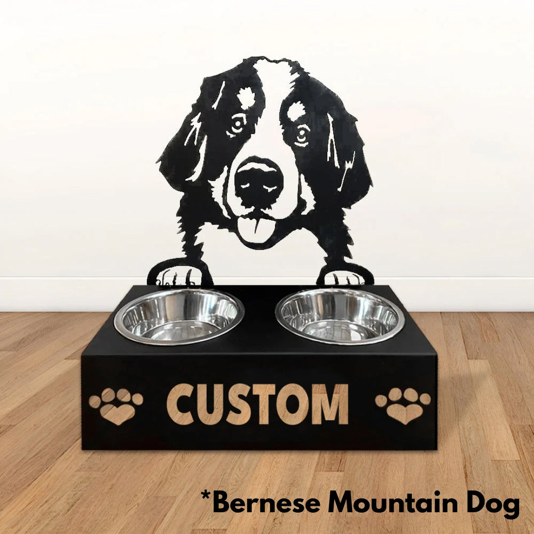 Personalized Dog Bowl Stand