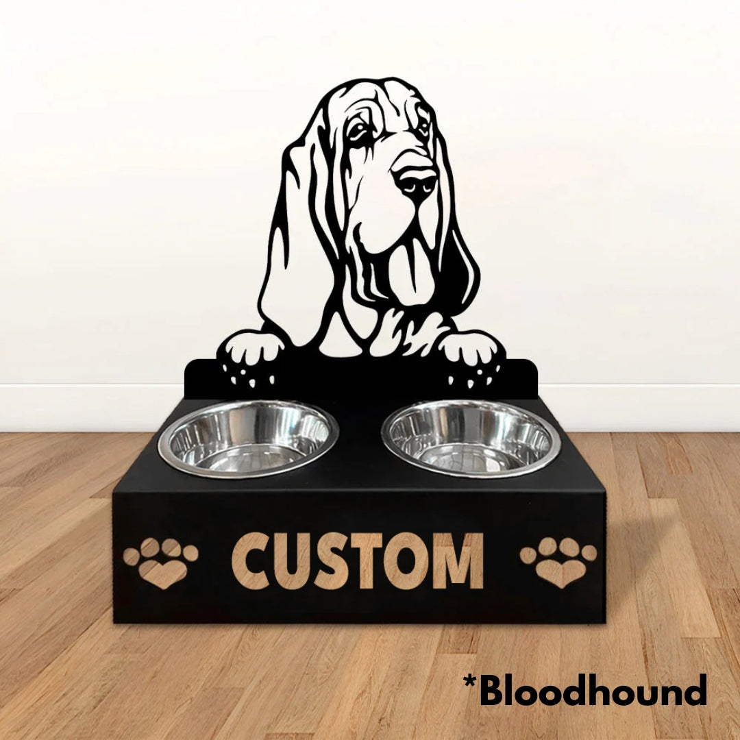Personalized Dog Bowl Stand