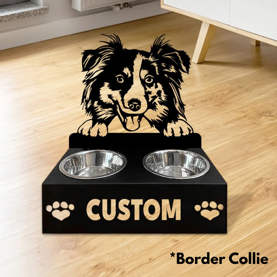 Personalized Dog Bowl Stand