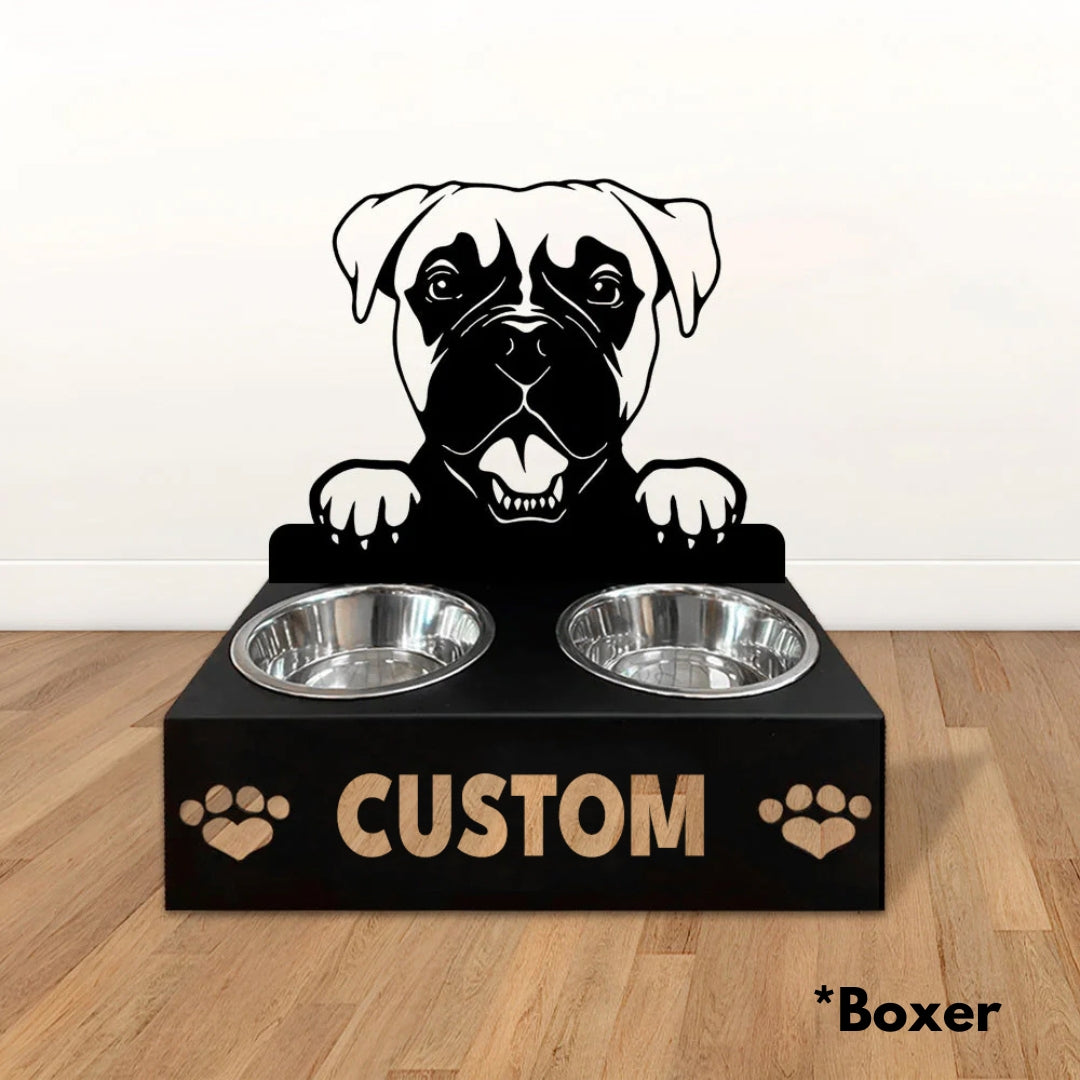 Personalized Dog Bowl Stand