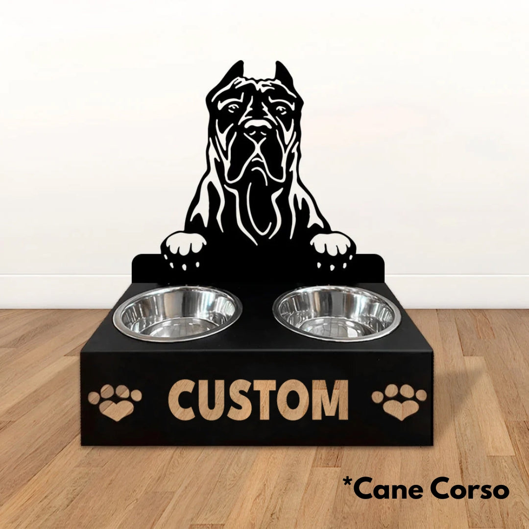 Personalized Dog Bowl Stand