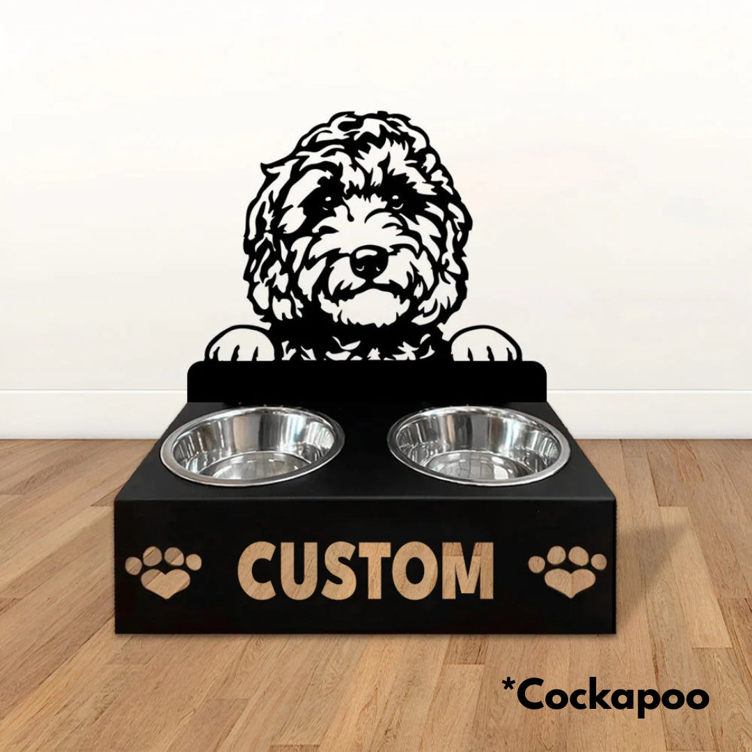 Personalized Dog Bowl Stand
