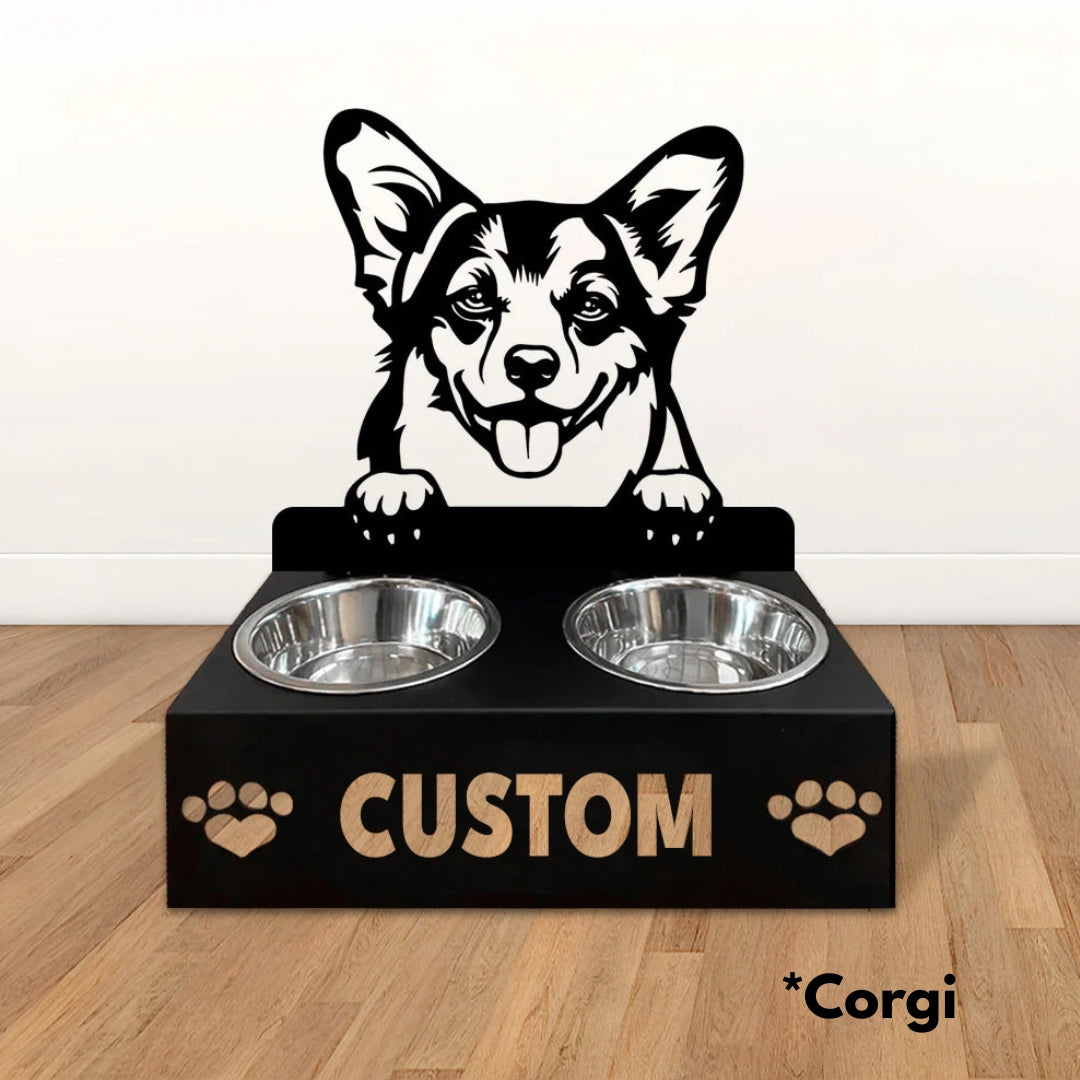 Personalized Dog Bowl Stand