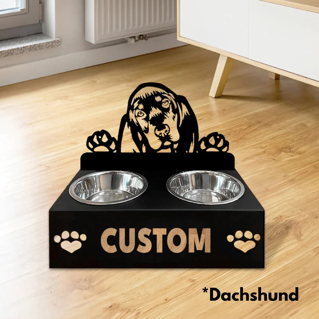 Personalized Dog Bowl Stand