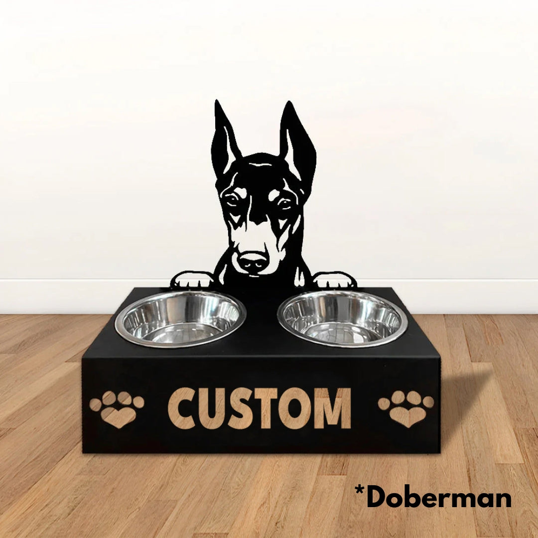 Personalized Dog Bowl Stand