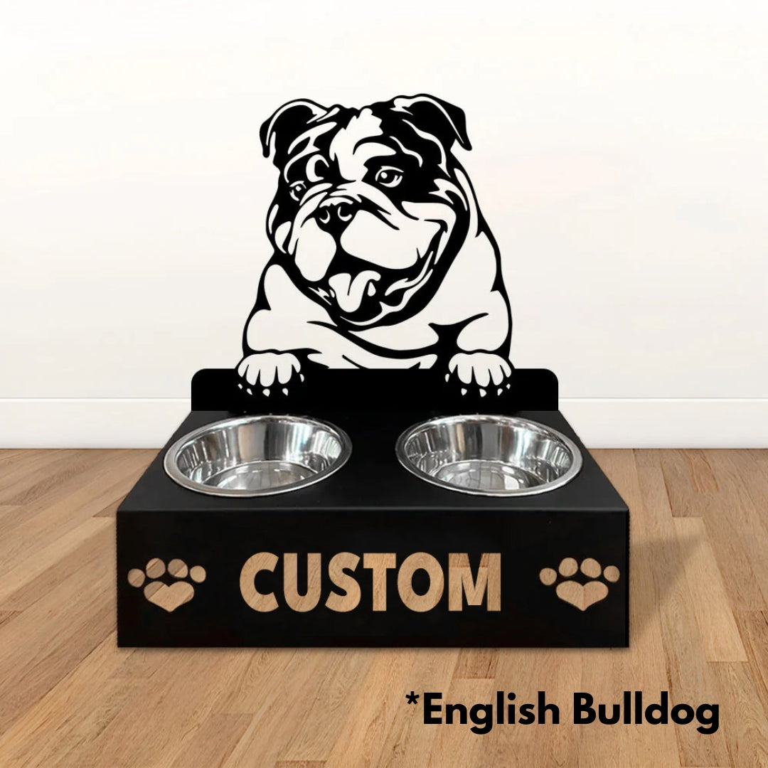 Personalized Dog Bowl Stand