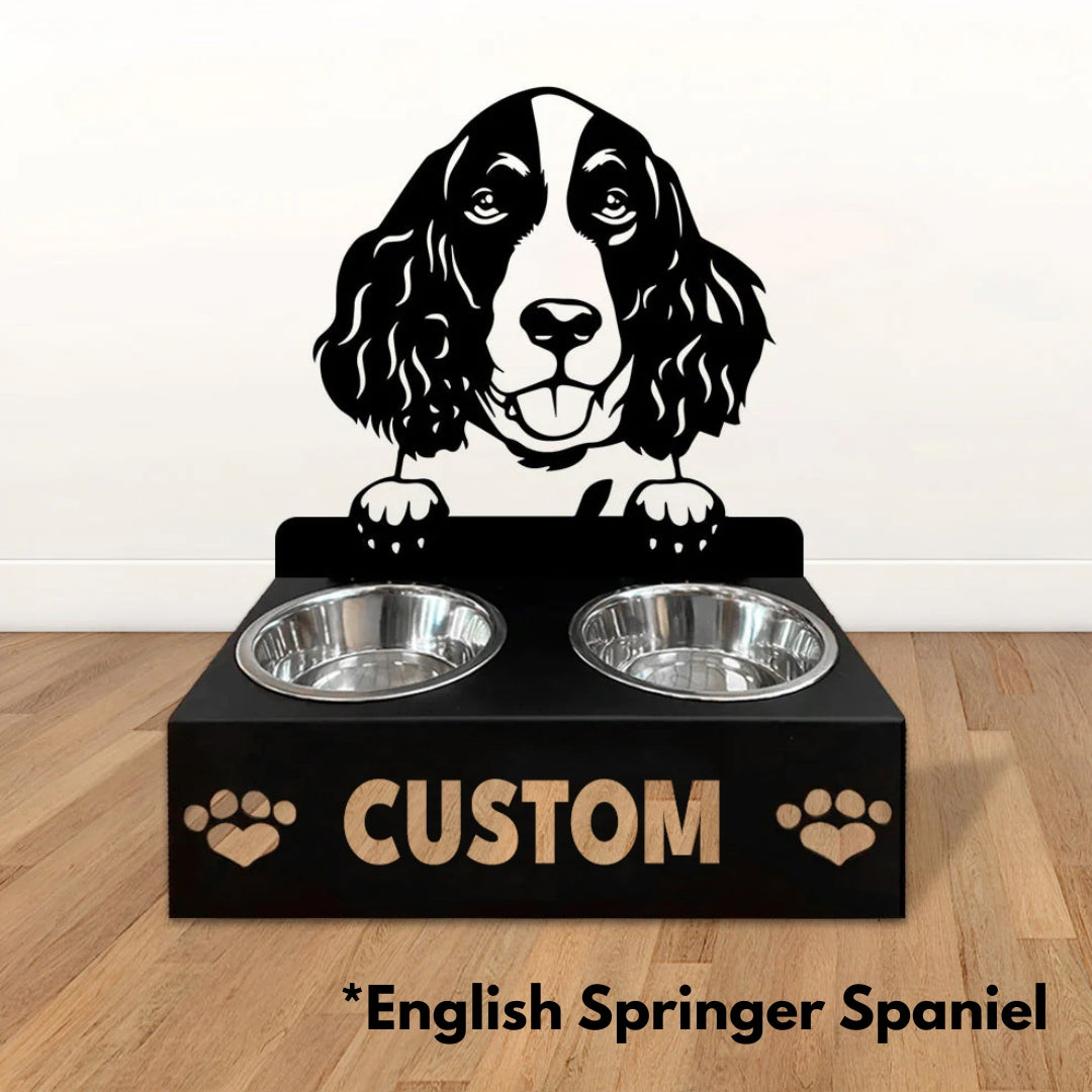 Personalized Dog Bowl Stand