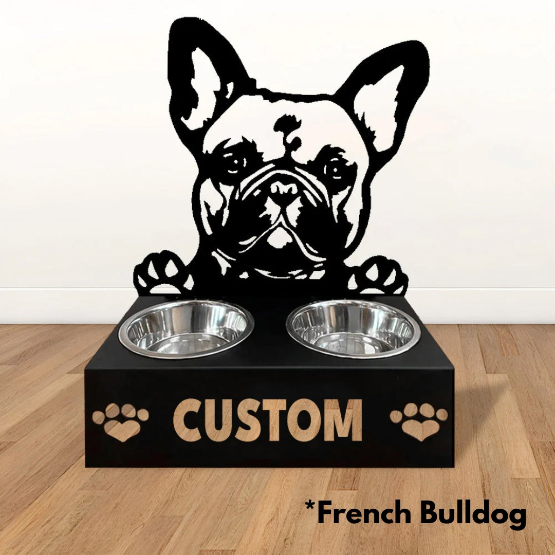 Personalized Dog Bowl Stand
