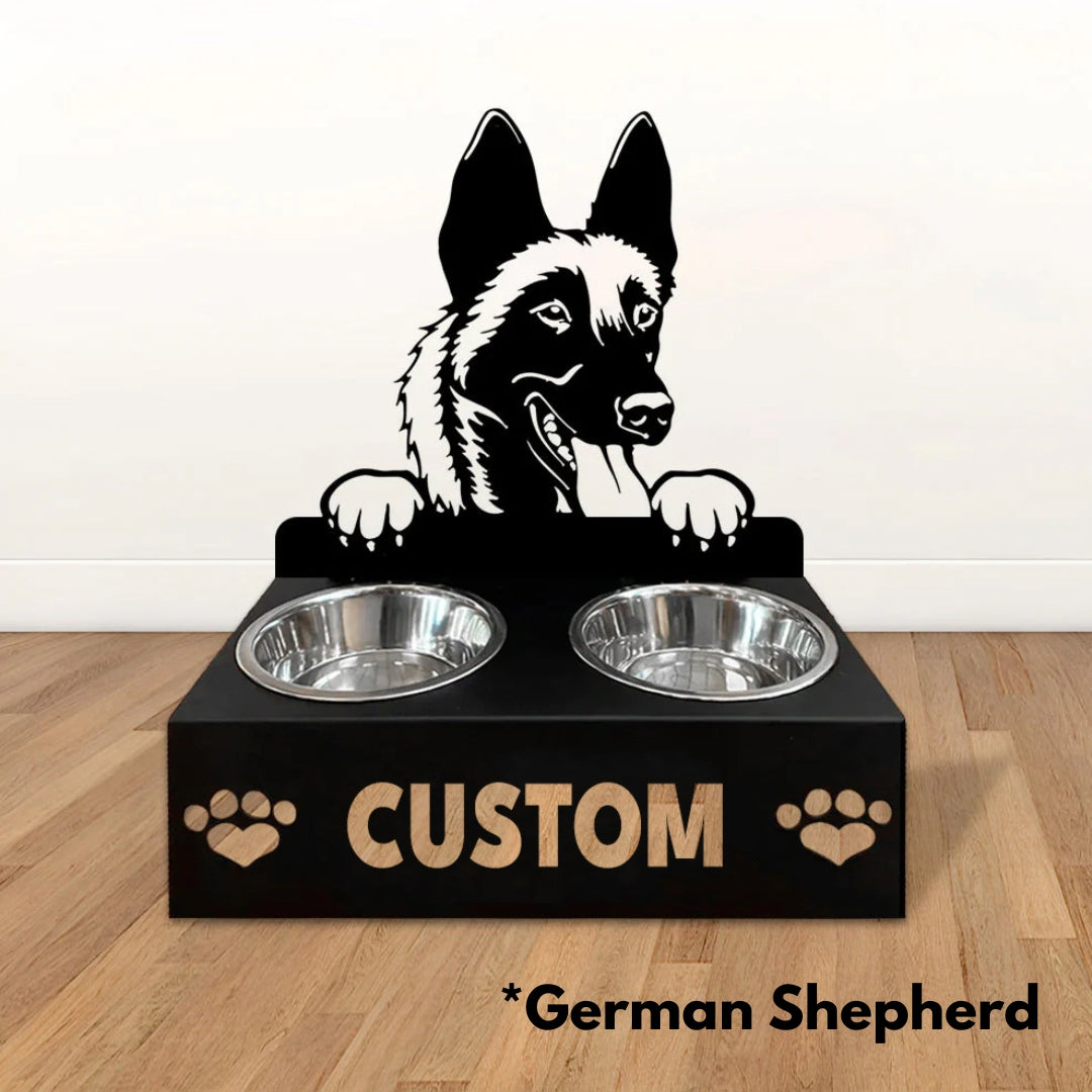 Personalized Dog Bowl Stand