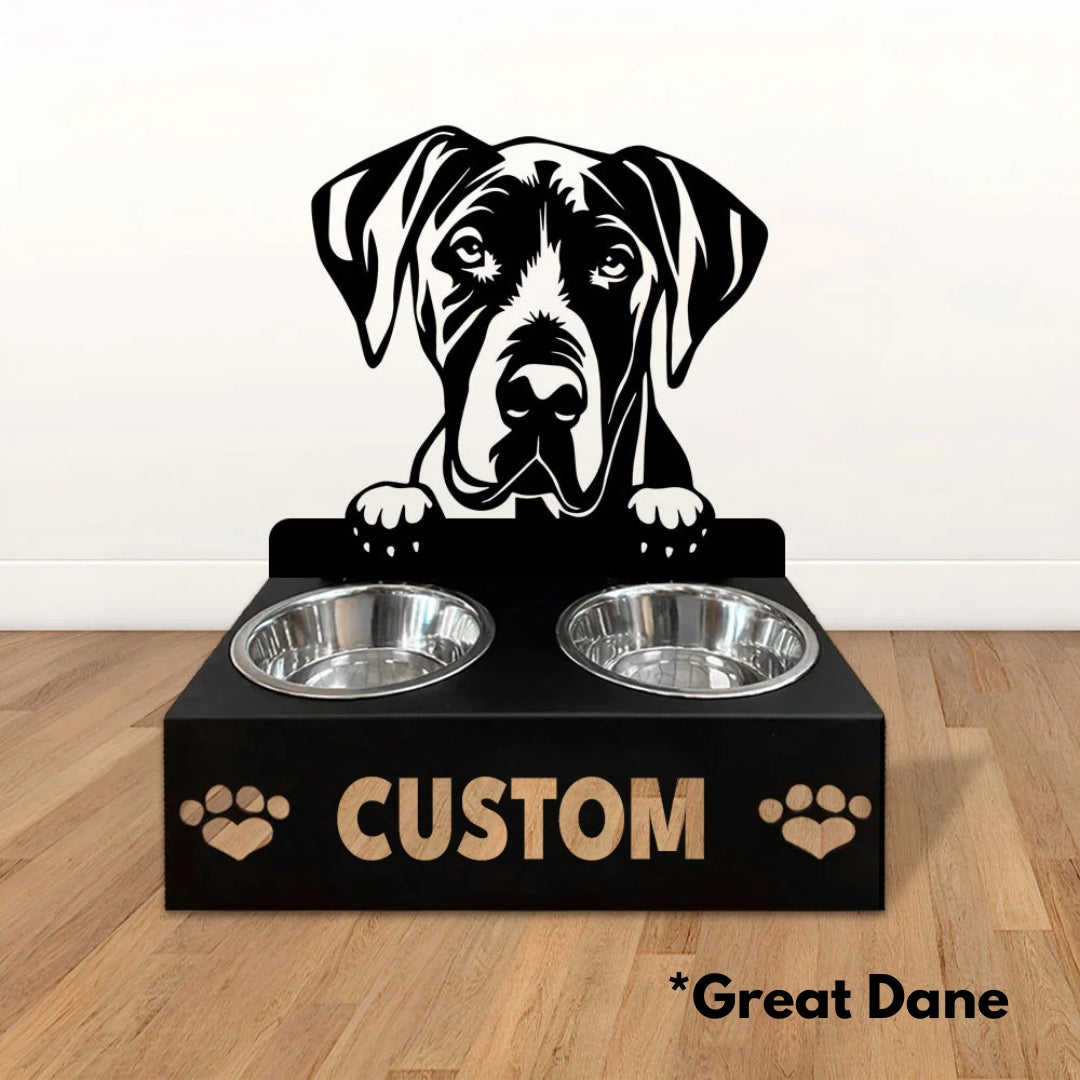 Personalized Dog Bowl Stand