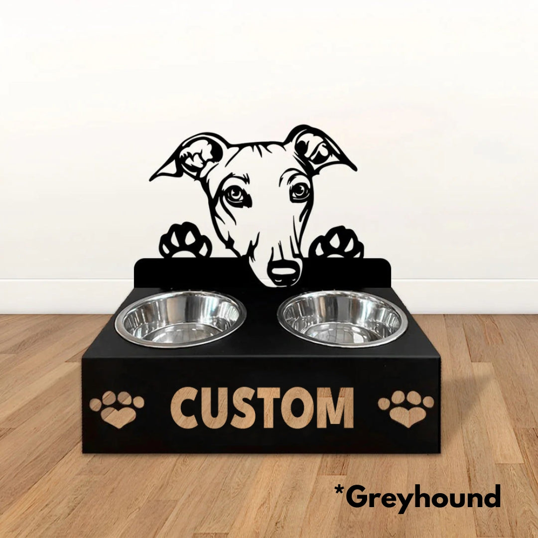 Personalized Dog Bowl Stand