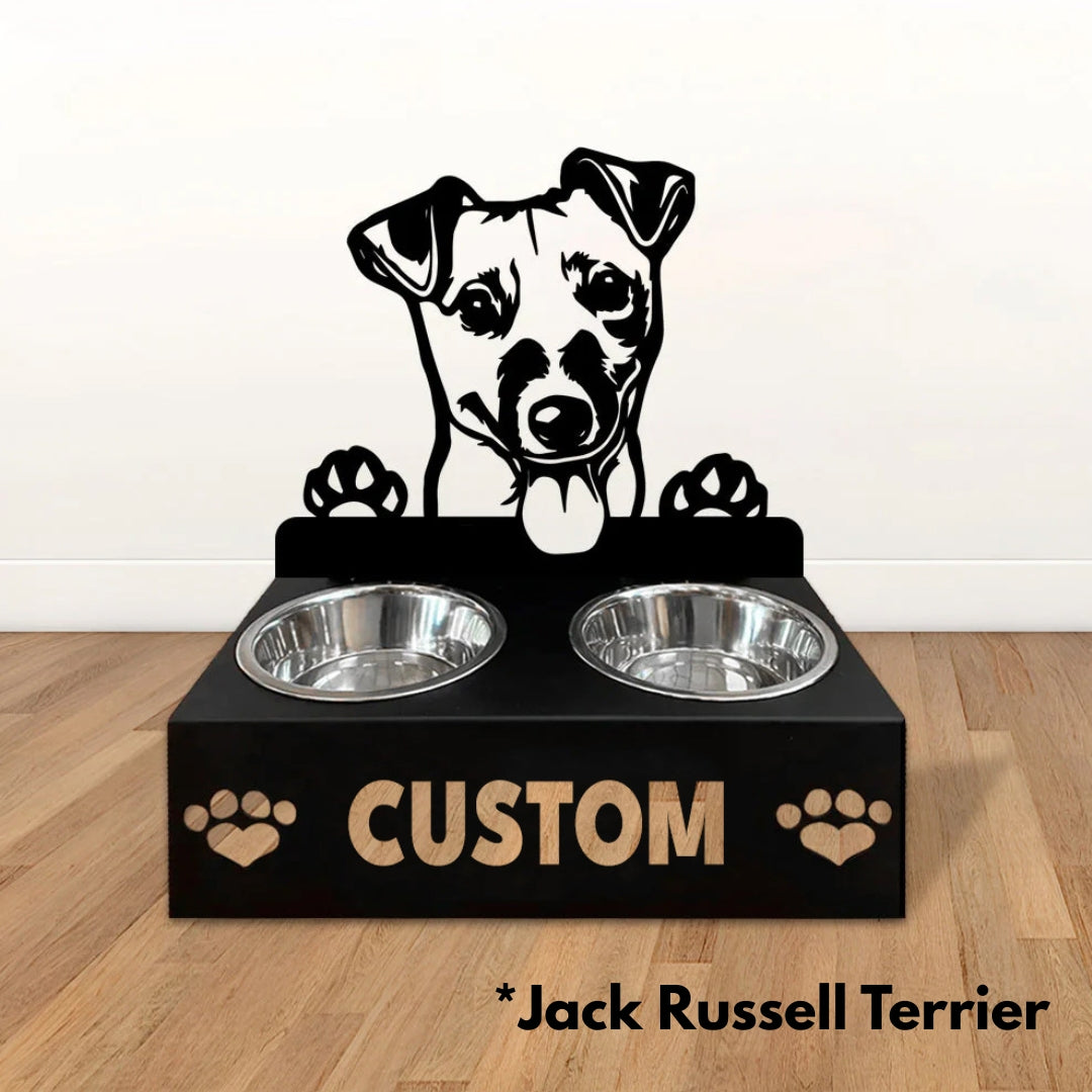 Personalized Dog Bowl Stand