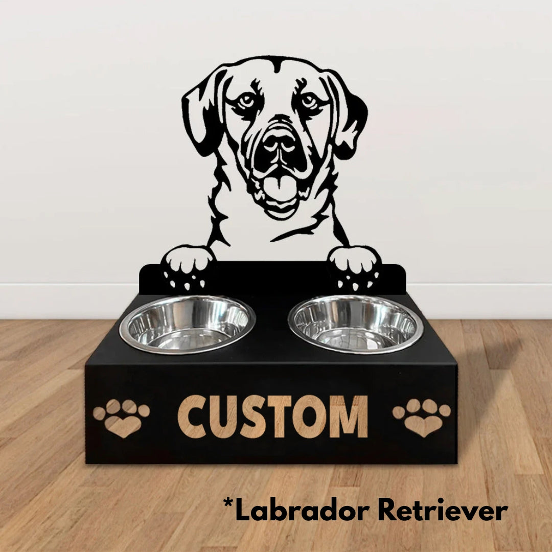 Personalized Dog Bowl Stand