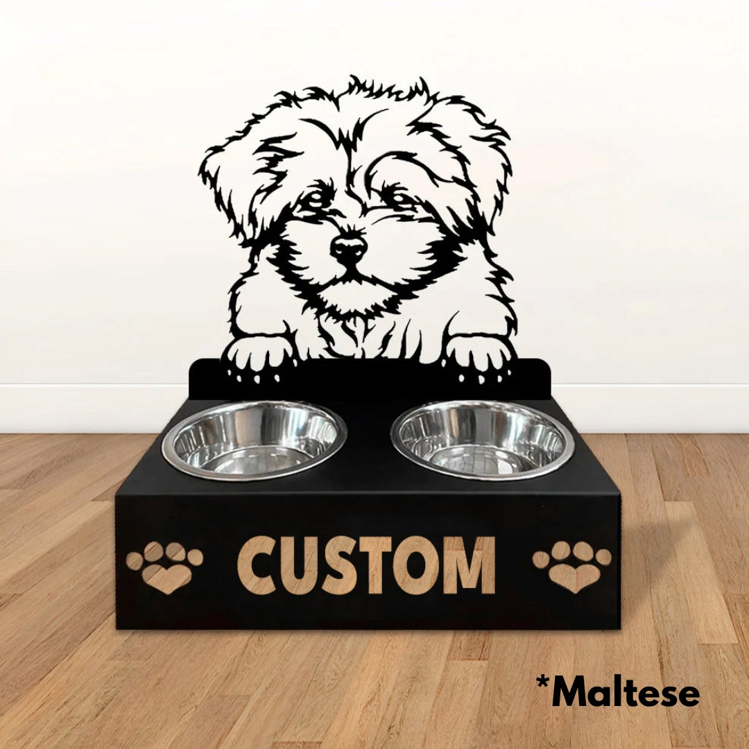 Personalized Dog Bowl Stand