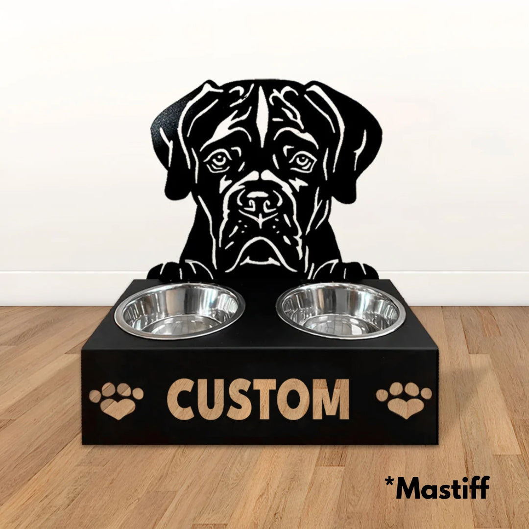 Personalized Dog Bowl Stand