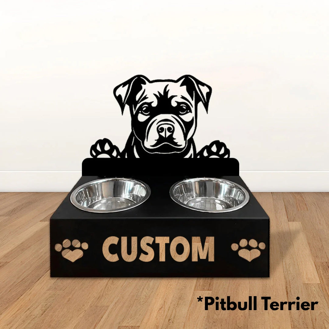 Personalized Dog Bowl Stand
