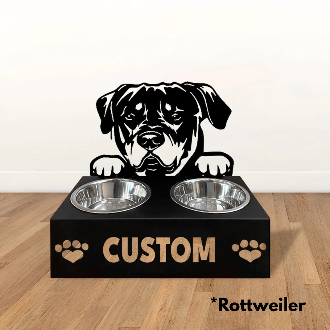 Personalized Dog Bowl Stand
