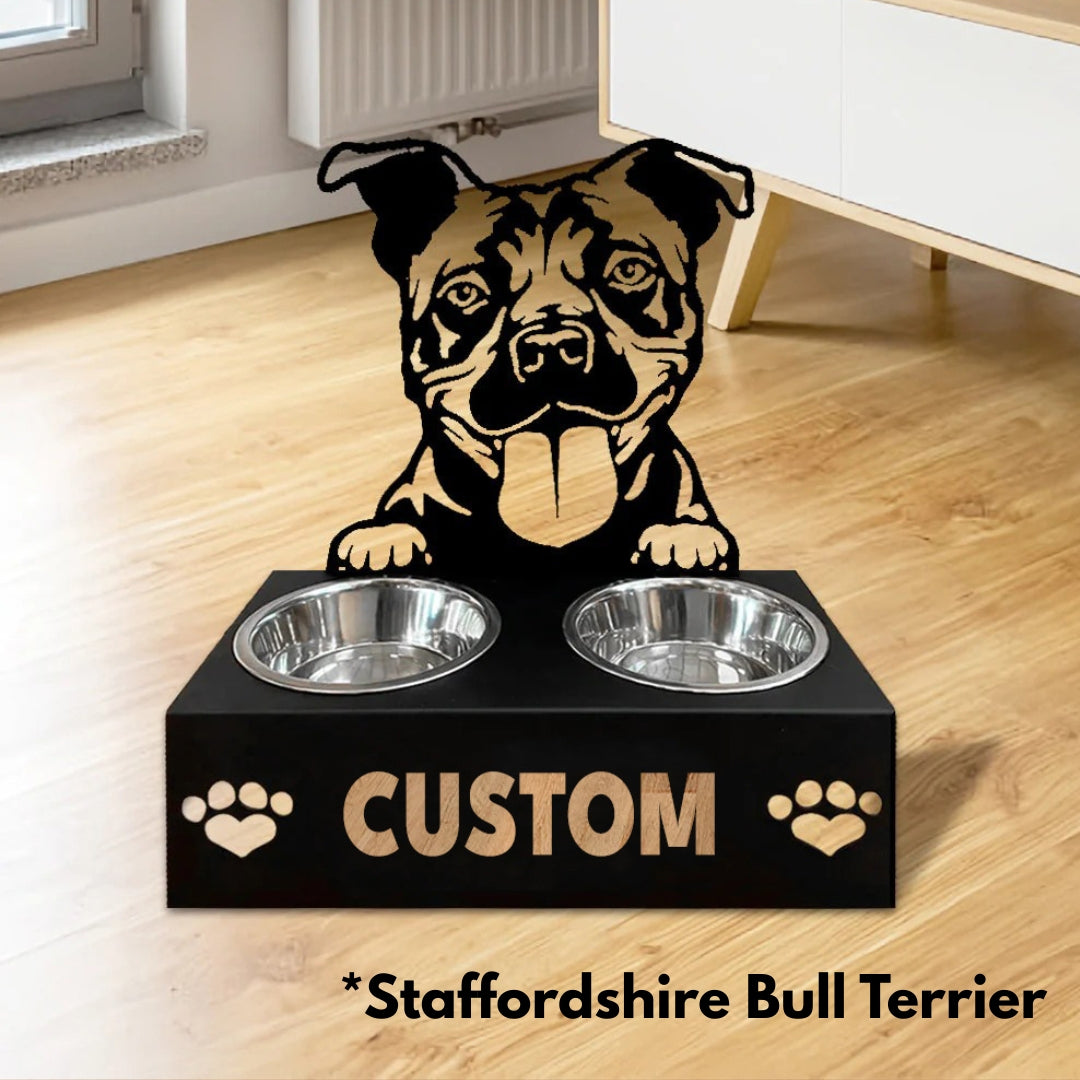 Personalized Dog Bowl Stand