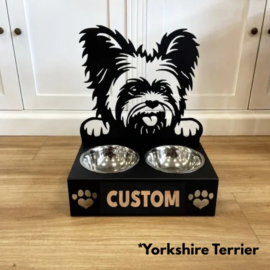 Personalized Dog Bowl Stand
